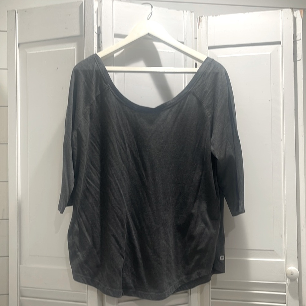 Fabletics, off the shoulder grey, lounge shirt